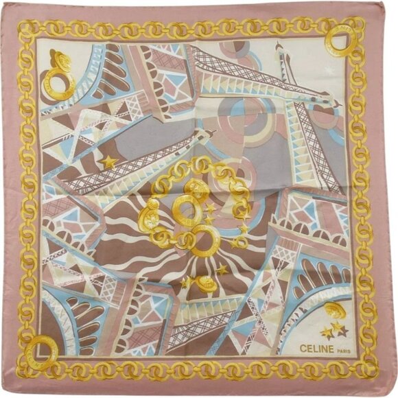 118163BO (S1) Celine Scarf Multicolor Silk - Picture 1 of 6